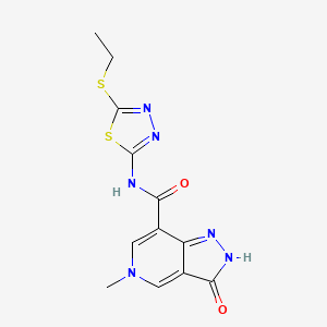 N-(5-(ethylthio)-1,3,4-thiadiazol-2-yl)-5-methyl-3-oxo-3,5-dihydro-2H-pyrazolo[4,3-c]pyridine-7-carboxamide