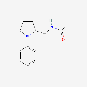 molecular formula C13H18N2O B2842281 N-((1-phenylpyrrolidin-2-yl)methyl)acetamide CAS No. 1797873-79-0