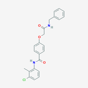 molecular formula C23H21ClN2O3 B284229 4-[2-(benzylamino)-2-oxoethoxy]-N-(3-chloro-2-methylphenyl)benzamide 