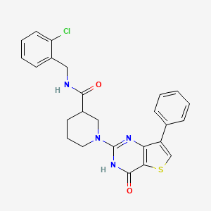N-(2-chlorobenzyl)-1-(4-oxo-7-phenyl-3,4-dihydrothieno[3,2-d]pyrimidin-2-yl)piperidine-3-carboxamide
