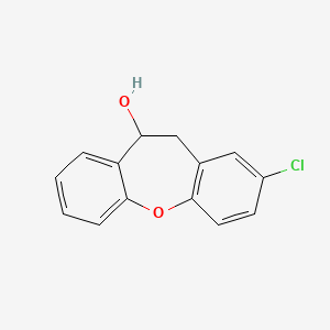 molecular formula C14H11ClO2 B2842293 2-氯-10,11-二氢二苯并[b,f]氧杂环庚-10-醇 CAS No. 1415559-87-3