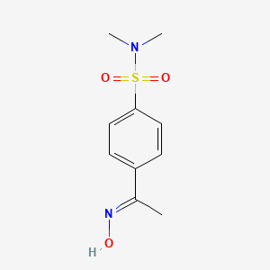 molecular formula C10H14N2O3S B2842303 4-[1-(羟亚胺基)乙基]-N,N-二甲基苯基-1-磺酰胺 CAS No. 565180-18-9