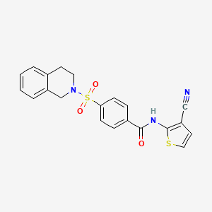 N-(3-cyanothiophen-2-yl)-4-((3,4-dihydroisoquinolin-2(1H)-yl)sulfonyl)benzamide