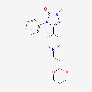 molecular formula C20H28N4O3 B2842310 3-(1-(2-(1,3-dioxan-2-yl)ethyl)piperidin-4-yl)-1-methyl-4-phenyl-1H-1,2,4-triazol-5(4H)-one CAS No. 1396686-45-5