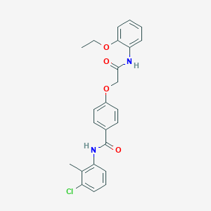 molecular formula C24H23ClN2O4 B284232 N-(3-chloro-2-methylphenyl)-4-[2-(2-ethoxyanilino)-2-oxoethoxy]benzamide 