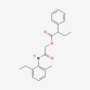 molecular formula C21H25NO3 B2842339 2-((2-Ethyl-6-methylphenyl)amino)-2-oxoethyl 2-phenylbutanoate CAS No. 923876-63-5