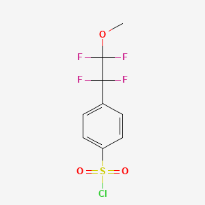 molecular formula C9H7ClF4O3S B2842349 4-(1,1,2,2-Tetrafluoro-2-methoxyethyl)benzene-1-sulfonyl chloride CAS No. 2193061-17-3