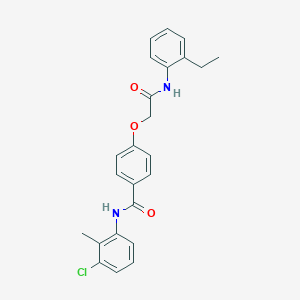 molecular formula C24H23ClN2O3 B284235 N-(3-chloro-2-methylphenyl)-4-[2-(2-ethylanilino)-2-oxoethoxy]benzamide 