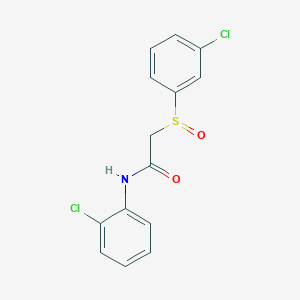 molecular formula C14H11Cl2NO2S B2842350 N-(2-氯苯基)-2-[(3-氯苯基)亚砜基]乙酰胺 CAS No. 339107-05-0