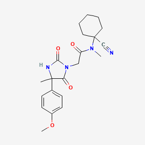 N-(1-cyanocyclohexyl)-2-[4-(4-methoxyphenyl)-4-methyl-2,5-dioxoimidazolidin-1-yl]-N-methylacetamide
