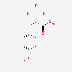 molecular formula C11H11F3O3 B2842352 3,3,3-Trifluoro-2-[(4-methoxyphenyl)methyl]propanoic acid CAS No. 1782516-14-6