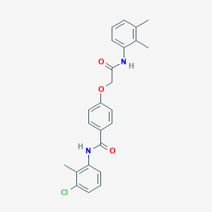 molecular formula C24H23ClN2O3 B284236 N-(3-chloro-2-methylphenyl)-4-[2-(2,3-dimethylanilino)-2-oxoethoxy]benzamide 