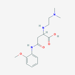 molecular formula C15H23N3O4 B2842367 2-((2-(二甲氨基)乙基)氨基)-4-((2-甲氧苯基)氨基)-4-氧代丁二酸 CAS No. 1042693-17-3