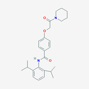 molecular formula C26H34N2O3 B284237 N-(2,6-diisopropylphenyl)-4-[2-oxo-2-(1-piperidinyl)ethoxy]benzamide 