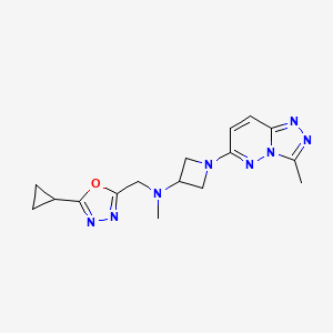 N-[(5-cyclopropyl-1,3,4-oxadiazol-2-yl)methyl]-N-methyl-1-{3-methyl-[1,2,4]triazolo[4,3-b]pyridazin-6-yl}azetidin-3-amine