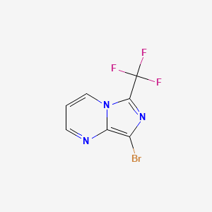 molecular formula C7H3BrF3N3 B2842387 8-Bromo-6-(trifluoromethyl)imidazo[1,5-a]pyrimidine CAS No. 2151834-34-1