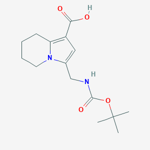 3-(((tert-Butoxycarbonyl)amino)methyl)-5,6,7,8-tetrahydroindolizine-1-carboxylic acid