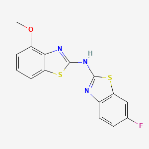 molecular formula C15H10FN3OS2 B2842395 6-fluoro-N-(4-methoxybenzo[d]thiazol-2-yl)benzo[d]thiazol-2-amine CAS No. 862973-95-3