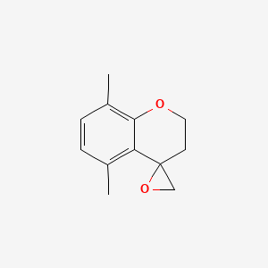 molecular formula C12H14O2 B2842399 5,8-Dimethylspiro[2,3-dihydrochromene-4,2'-oxirane] CAS No. 2248404-26-2