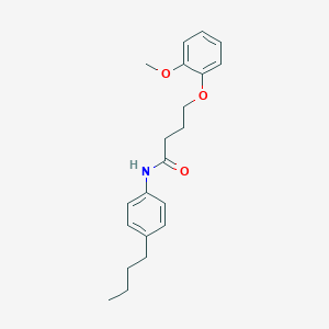 molecular formula C21H27NO3 B284240 N-(4-butylphenyl)-4-(2-methoxyphenoxy)butanamide 