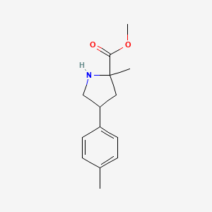 molecular formula C14H19NO2 B2842403 Methyl 2-methyl-4-(4-methylphenyl)pyrrolidine-2-carboxylate CAS No. 1890950-78-3