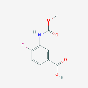 molecular formula C9H8FNO4 B2842404 4-氟-3-[(甲氧羰基)氨基]苯甲酸 CAS No. 1184494-06-1