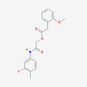 molecular formula C18H18FNO4 B2842408 [2-(3-Fluoro-4-methylanilino)-2-oxoethyl] 2-(2-methoxyphenyl)acetate CAS No. 1794781-21-7