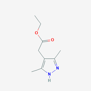 molecular formula C9H14N2O2 B2842415 ethyl 2-(3,5-dimethyl-1H-pyrazol-4-yl)acetate CAS No. 32711-02-7