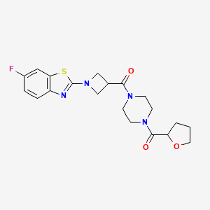 (1-(6-Fluorobenzo[d]thiazol-2-yl)azetidin-3-yl)(4-(tetrahydrofuran-2-carbonyl)piperazin-1-yl)methanone