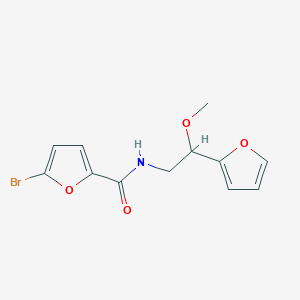 molecular formula C12H12BrNO4 B2842419 5-bromo-N-(2-(furan-2-yl)-2-methoxyethyl)furan-2-carboxamide CAS No. 1798544-60-1