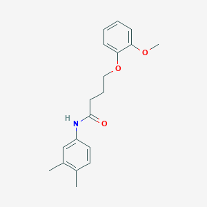 molecular formula C19H23NO3 B284242 N-(3,4-dimethylphenyl)-4-(2-methoxyphenoxy)butanamide 