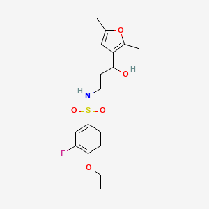N-(3-(2,5-dimethylfuran-3-yl)-3-hydroxypropyl)-4-ethoxy-3-fluorobenzenesulfonamide