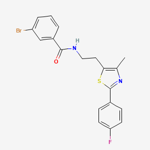 molecular formula C19H16BrFN2OS B2842431 3-溴-N-{2-[2-(4-氟苯基)-4-甲基-1,3-噻唑-5-基]乙基}苯甲酰胺 CAS No. 895799-57-2