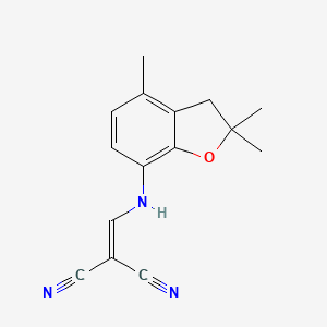 (((2,2,7-Trimethyl-3-oxaindan-4-YL)amino)methylene)methane-1,1-dicarbonitrile