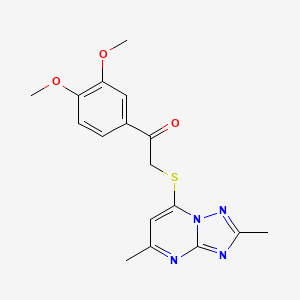 1-(3,4-Dimethoxyphenyl)-2-[(2,5-dimethyl[1,2,4]triazolo[1,5-a]pyrimidin-7-yl)thio]ethanone