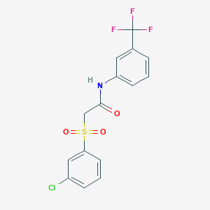 2-[(3-chlorophenyl)sulfonyl]-N-[3-(trifluoromethyl)phenyl]acetamide