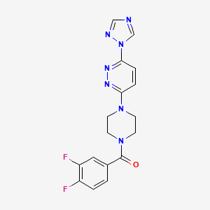 (4-(6-(1H-1,2,4-triazol-1-yl)pyridazin-3-yl)piperazin-1-yl)(3,4-difluorophenyl)methanone