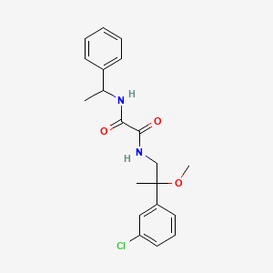 molecular formula C20H23ClN2O3 B2842468 N1-(2-(3-chlorophenyl)-2-methoxypropyl)-N2-(1-phenylethyl)oxalamide CAS No. 1795471-12-3