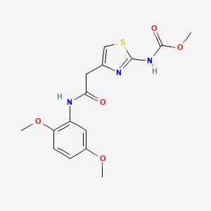 molecular formula C15H17N3O5S B2842469 Methyl (4-(2-((2,5-dimethoxyphenyl)amino)-2-oxoethyl)thiazol-2-yl)carbamate CAS No. 946313-69-5