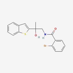 molecular formula C18H16BrNO2S B2842470 N-(2-(benzo[b]thiophen-2-yl)-2-hydroxypropyl)-2-bromobenzamide CAS No. 2034547-65-2