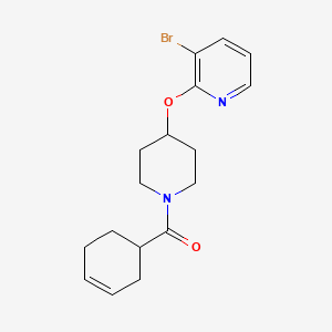 (4-((3-Bromopyridin-2-yl)oxy)piperidin-1-yl)(cyclohex-3-en-1-yl)methanone