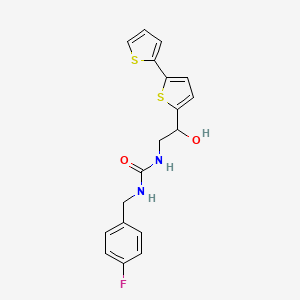 3-(2-{[2,2'-Bithiophene]-5-yl}-2-hydroxyethyl)-1-[(4-fluorophenyl)methyl]urea