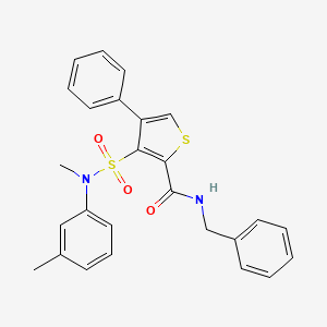 molecular formula C26H24N2O3S2 B2842477 N-benzyl-3-[methyl(3-methylphenyl)sulfamoyl]-4-phenylthiophene-2-carboxamide CAS No. 1114653-39-2