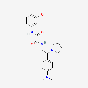 molecular formula C23H30N4O3 B2842479 N1-(2-(4-(dimethylamino)phenyl)-2-(pyrrolidin-1-yl)ethyl)-N2-(3-methoxyphenyl)oxalamide CAS No. 922937-43-7