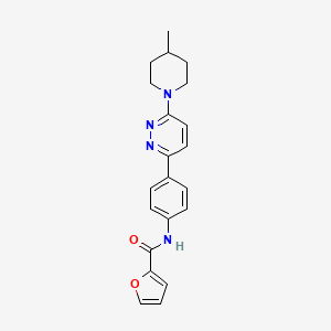 molecular formula C21H22N4O2 B2842500 N-[4-[6-(4-methylpiperidino)pyridazin-3-yl]phenyl]-2-furamide CAS No. 899986-11-9