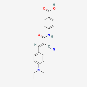 molecular formula C21H21N3O3 B2842503 4-[[(E)-2-氰-3-[4-(二乙基氨基)苯基]丙-2-烯酰基]氨基]苯甲酸 CAS No. 402748-92-9
