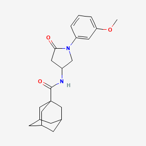 molecular formula C22H28N2O3 B2842511 N-[1-(3-methoxyphenyl)-5-oxopyrrolidin-3-yl]adamantane-1-carboxamide CAS No. 896270-65-8