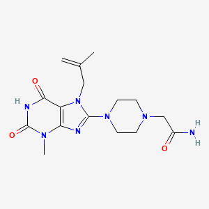 2-(4-(3-methyl-7-(2-methylallyl)-2,6-dioxo-2,3,6,7-tetrahydro-1H-purin-8-yl)piperazin-1-yl)acetamide