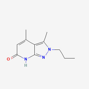 molecular formula C11H15N3O B2842515 3,4-dimethyl-2-propyl-2,7-dihydro-6H-pyrazolo[3,4-b]pyridin-6-one CAS No. 1018126-25-4