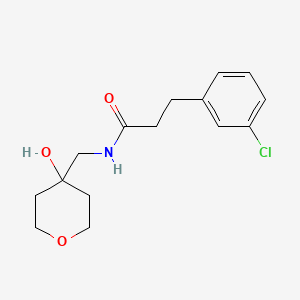molecular formula C15H20ClNO3 B2842521 3-(3-chlorophenyl)-N-((4-hydroxytetrahydro-2H-pyran-4-yl)methyl)propanamide CAS No. 1436059-57-2